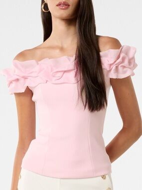 Ever New Stephanie Ruffle Crepe Bustier